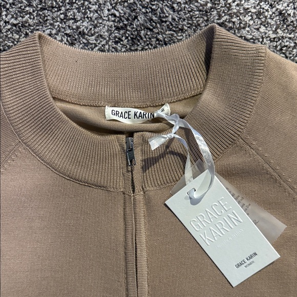 Grace Karin Women's Long Sleeve Zip Up  Sweater - Small - Picture 2 of 10